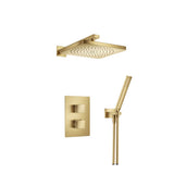 Isenberg By Flusso - Two Output Shower Set With Shower Head And Hand Held - Satin Brass PVD