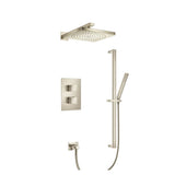 Isenberg By Flusso - Two Output Shower Set With Shower Head, Hand Held And Slide Bar - Brushed Nickel PVD