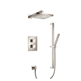 Isenberg By Flusso - Two Output Shower Set With Shower Head, Hand Held And Slide Bar - Polished Nickel PVD