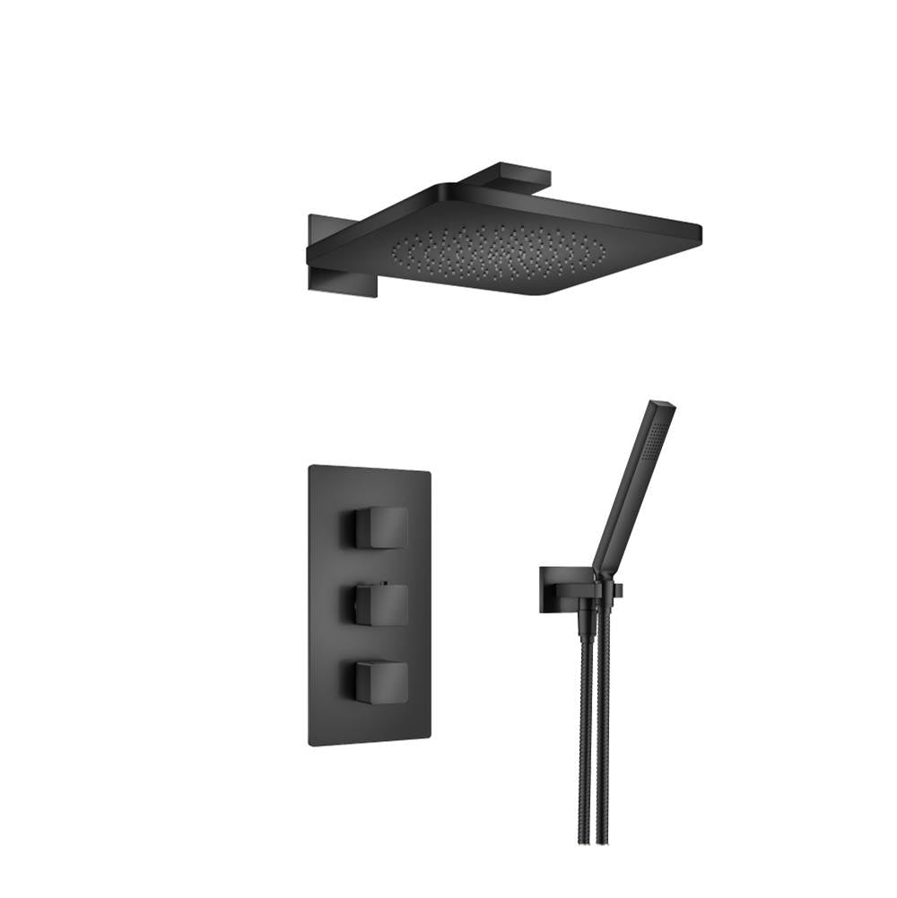 Isenberg By Flusso - Two Output Shower Set With Shower Head And Hand Held - Matte Black