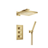 Isenberg By Flusso - Two Output Shower Set With Shower Head And Hand Held - Satin Brass PVD