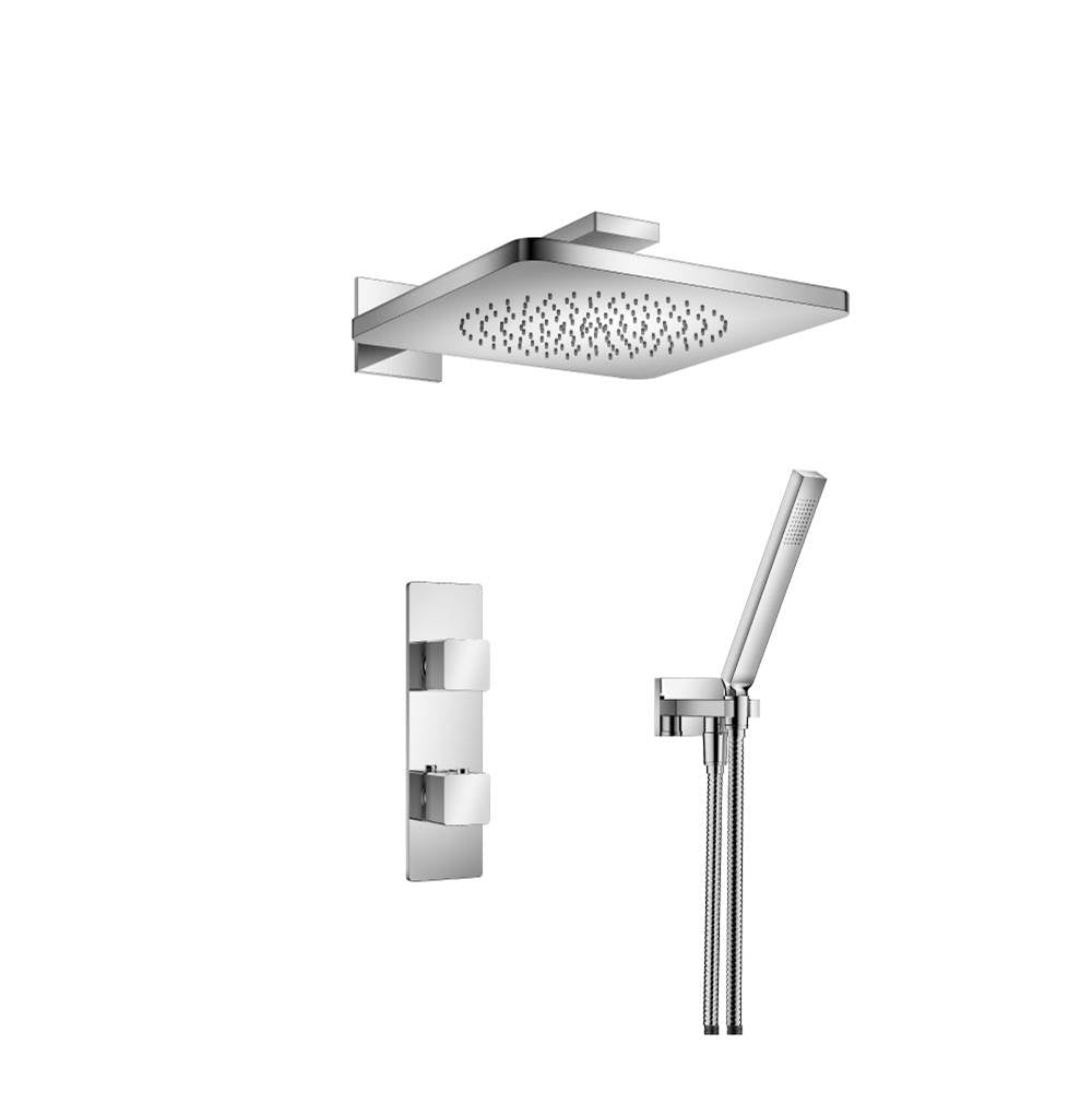 Isenberg By Flusso - Two Output Shower Set With Shower Head And Hand Held - Chrome