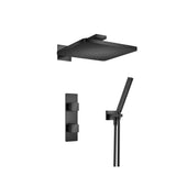 Isenberg By Flusso - Two Output Shower Set With Shower Head And Hand Held - Matte Black