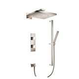 Isenberg By Flusso - Two Output Shower Set With Shower Head, Hand Held And Slide Bar - Polished Nickel PVD
