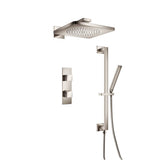 Isenberg By Flusso - Two Output Shower Set With Shower Head, Hand Held And Slide Bar - Polished Nickel PVD