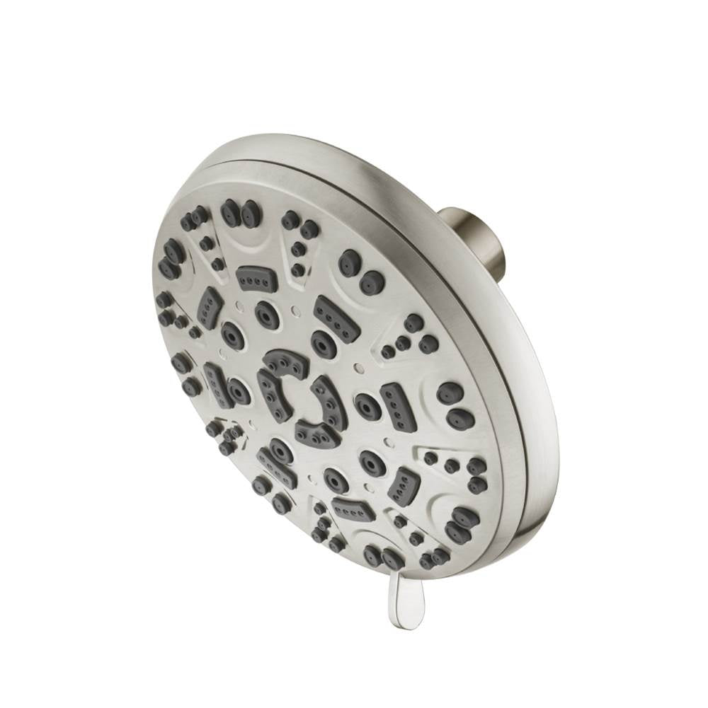 Isenberg By Flusso - 6-Function ABS Shower Head - Brushed Nickel PVD