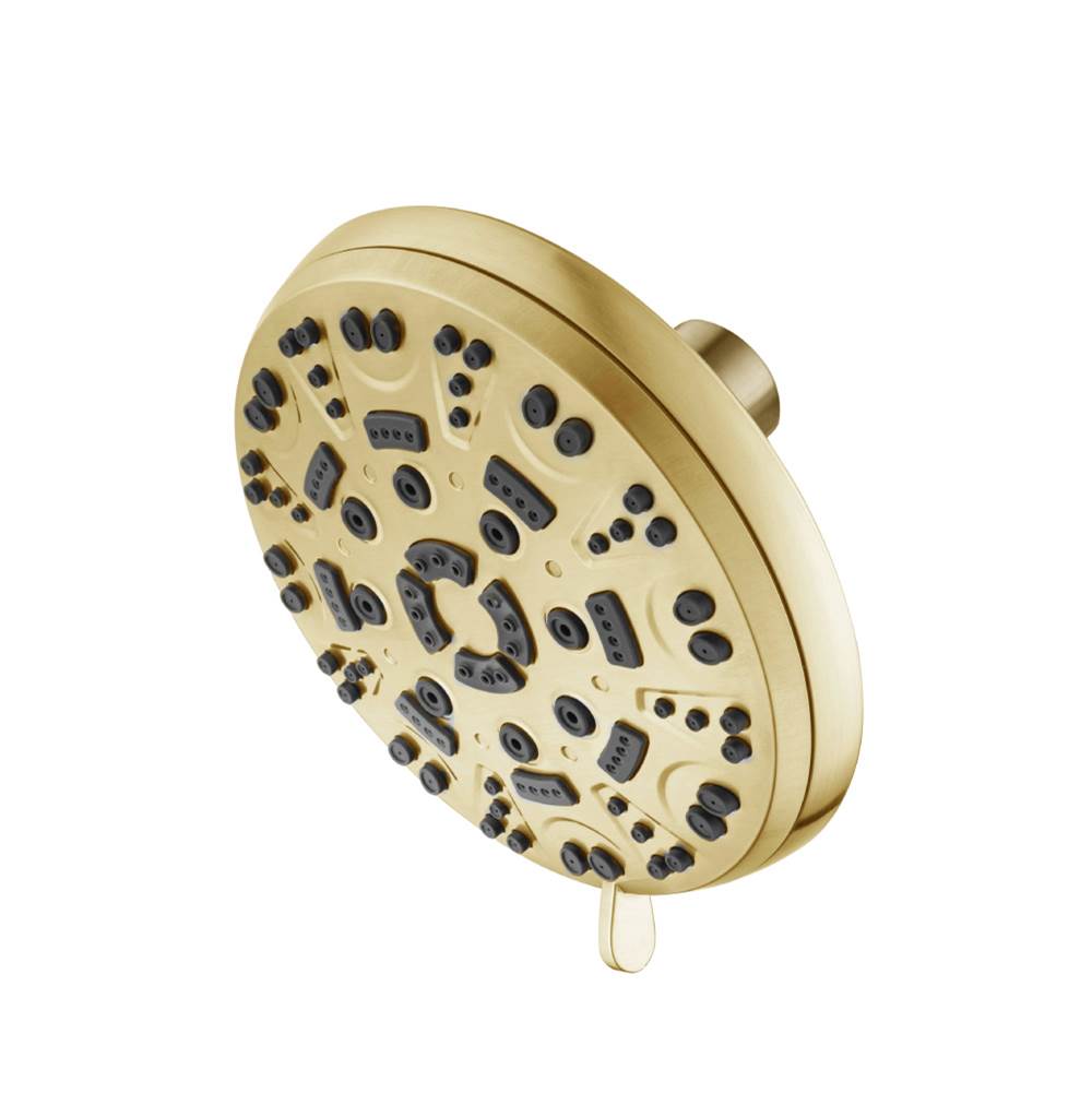 Isenberg By Flusso - 6-Function ABS Shower Head - Satin Brass PVD