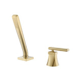 Isenberg By Flusso - Deck Diverter With Holder & Hose - Satin Brass PVD