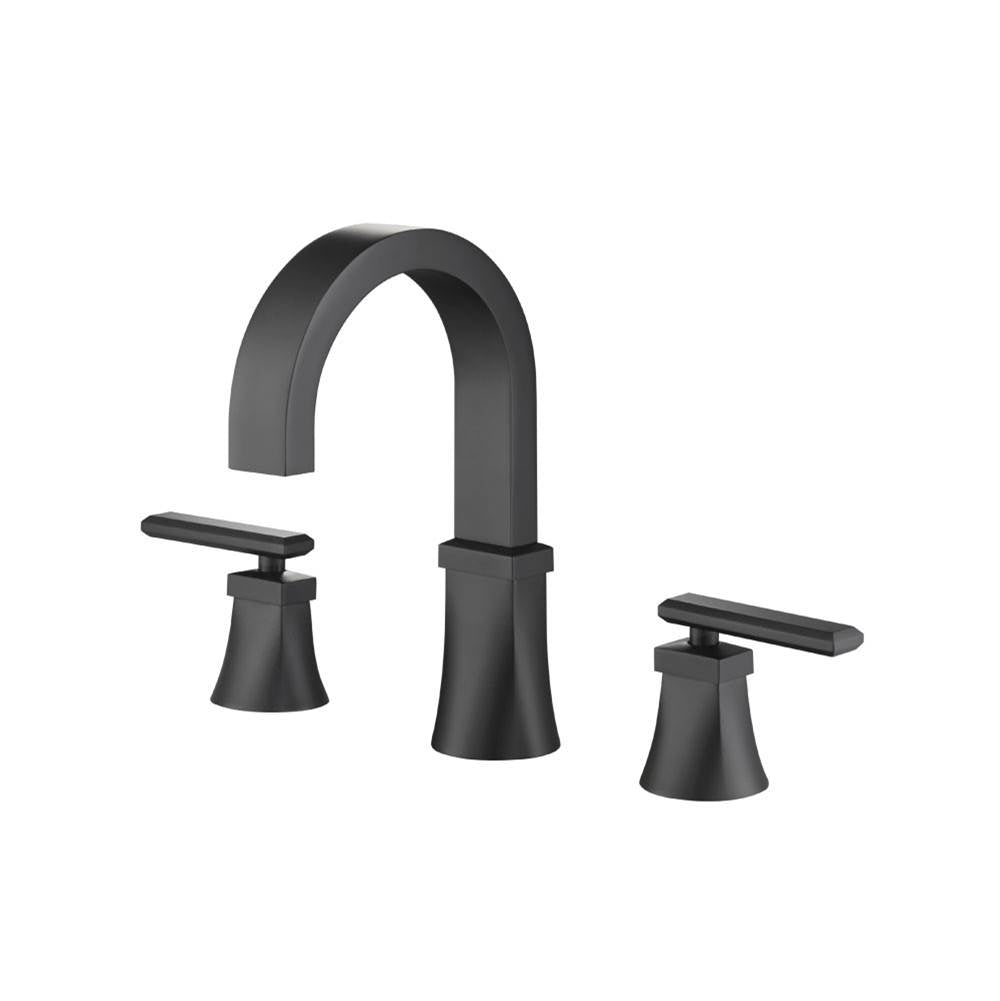 Isenberg By Flusso - Three Hole 8'' Widespread Two Handle Bathroom Faucet - Matte Black