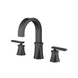 Isenberg By Flusso - Three Hole 8'' Widespread Two Handle Bathroom Faucet - Matte Black