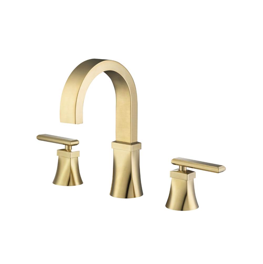 Isenberg By Flusso - Three Hole 8'' Widespread Two Handle Bathroom Faucet - Satin Brass PVD