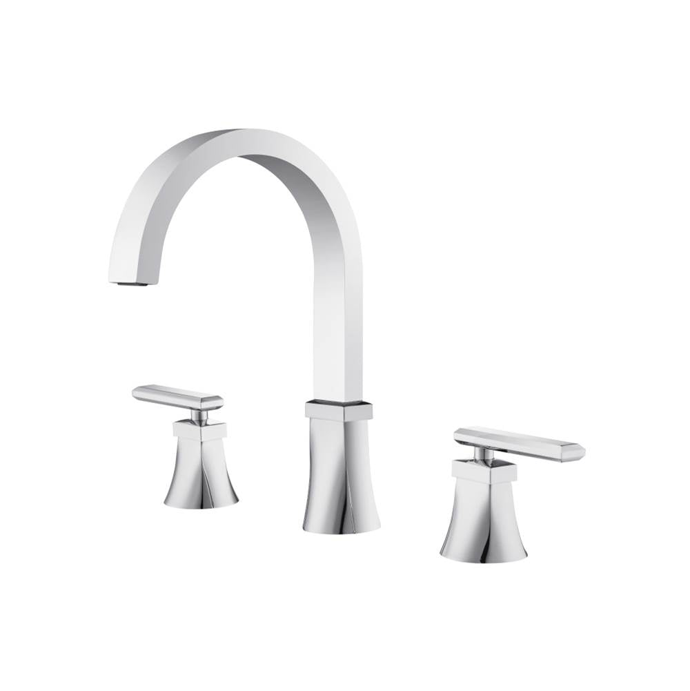Isenberg By Flusso - 3 Hole Deck Mount Roman Tub Faucet - Chrome