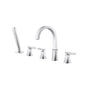 Isenberg By Flusso - Five Hole Deck Mounted Roman Tub Faucet With Hand Shower - Chrome