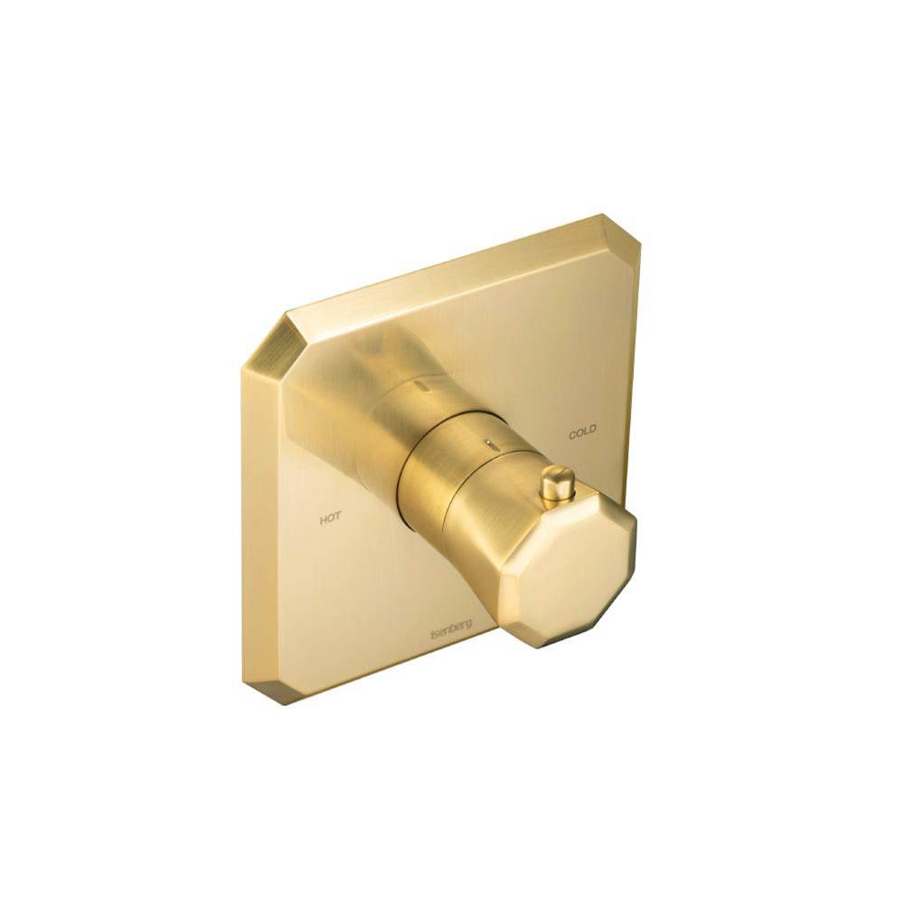 Isenberg By Flusso - Trim For 3/4'' Thermostatic Valve - Use with TVH.4201 - Satin Brass PVD
