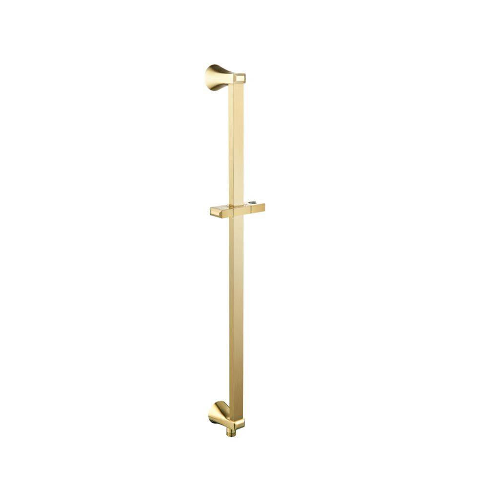 Isenberg By Flusso - Shower Slide Bar With Integrated Wall Elbow - Satin Brass PVD