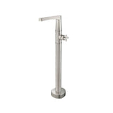 Isenberg By Flusso - Freestanding Floor Mount Bathtub / Tub Filler - Brushed Nickel PVD