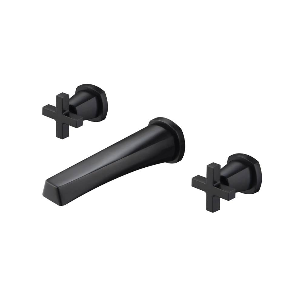 Isenberg By Flusso - Trim For Two Handle Wall Mounted Bathroom Faucet - Matte Black