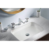 Three Hole 8'' Widespread Two Handle Bathroom Faucet