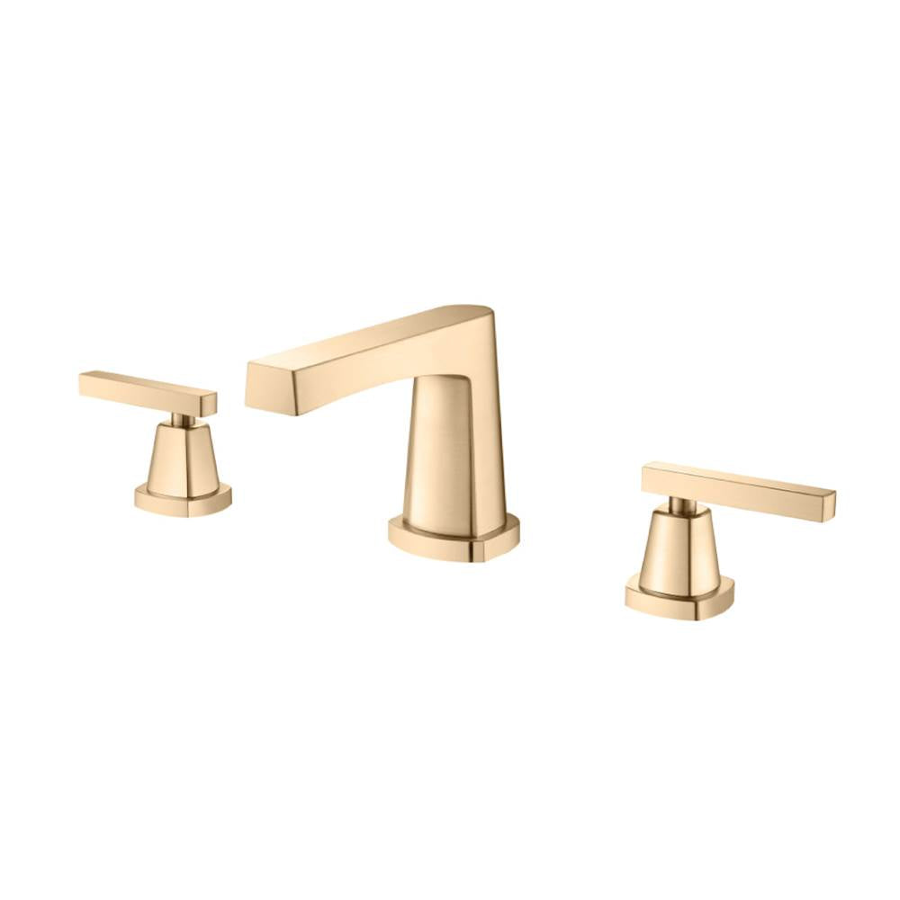 Isenberg By Flusso - Three Hole 8'' Widespread Two Handle Bathroom Faucet - Brushed Bronze Pvd
