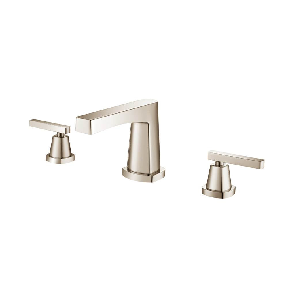 Isenberg By Flusso - Three Hole 8'' Widespread Two Handle Bathroom Faucet - Polished Nickel PVD