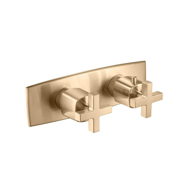 Isenberg By Flusso - 3/4'' Horizontal Thermostatic Shower Valve & Trim - 3 Output - Brushed Bronze Pvd