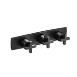 Isenberg By Flusso - 3/4'' Horizontal Thermostatic Valve with 2 Volume Controls &  Trim - Matte Black