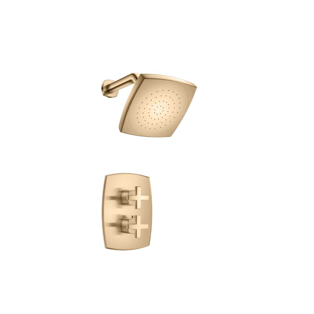 Isenberg By Flusso - Single Output Shower Set With Shower Head And Arm - Brushed Bronze Pvd