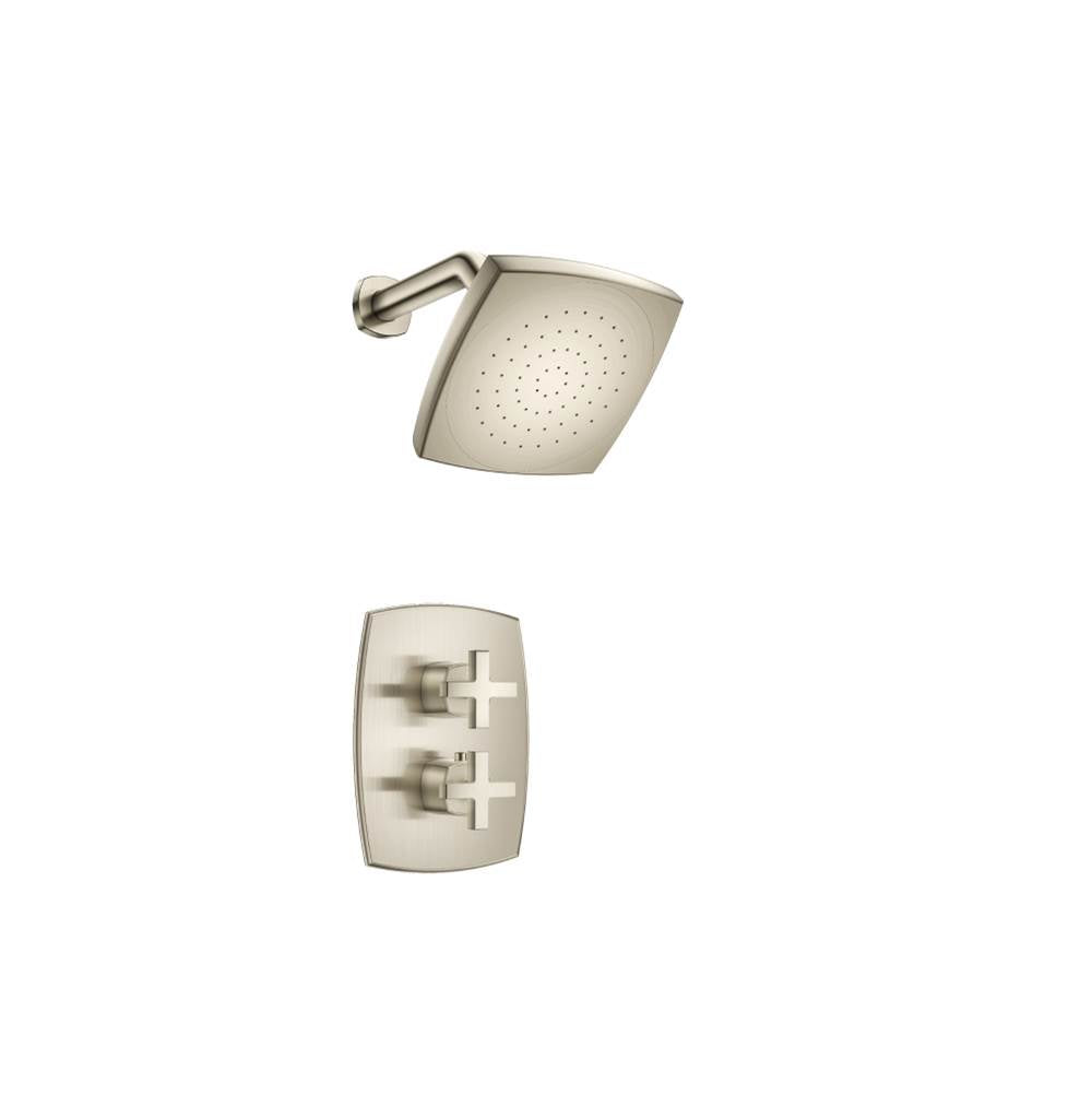 Isenberg By Flusso - Single Output Shower Set With Shower Head And Arm - Brushed Nickel PVD