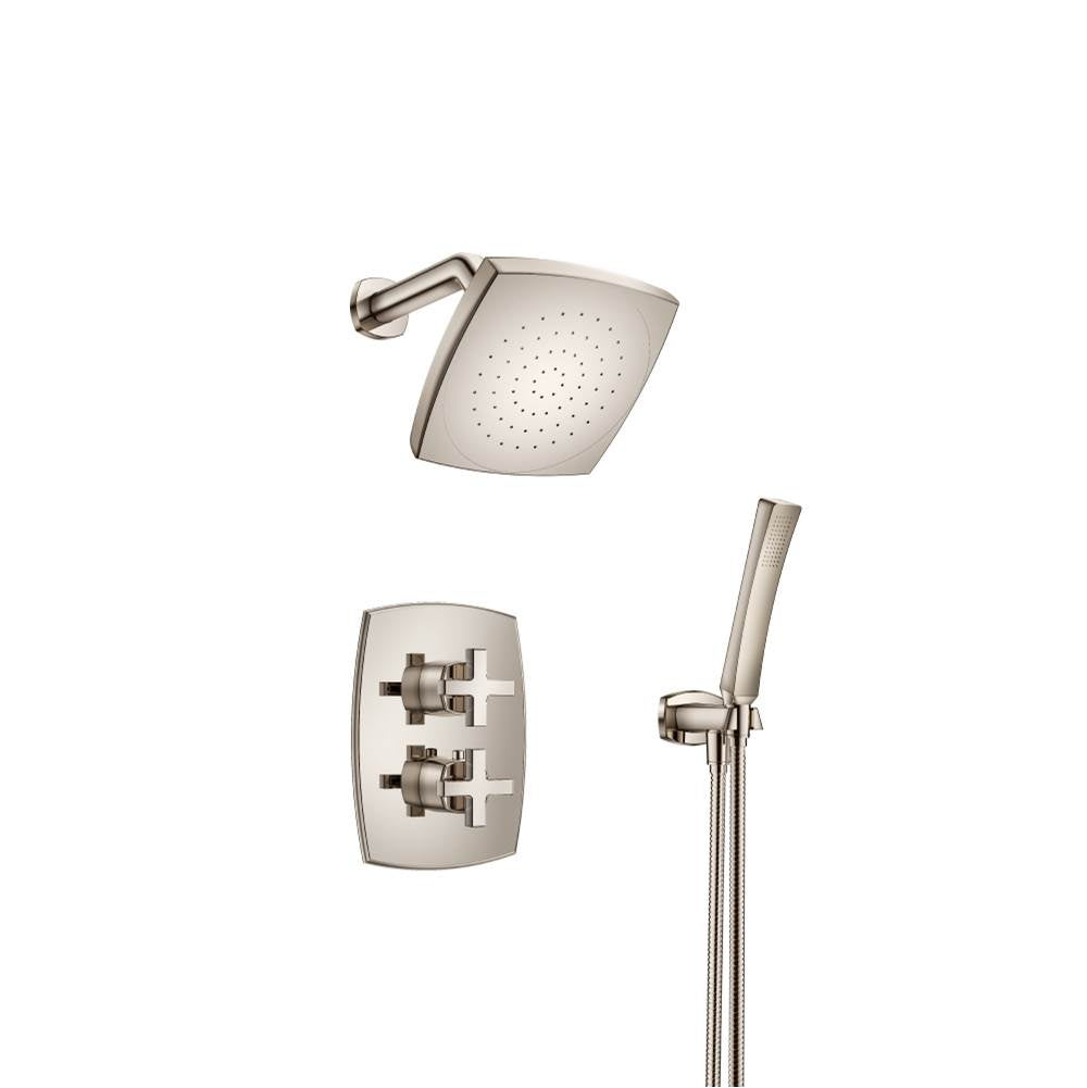 Isenberg By Flusso - Two Output Shower Set With Shower Head And Hand Held - Polished Nickel PVD