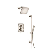 Isenberg By Flusso - Two Output Shower Set With Shower Head, Hand Held And Slide Bar - Polished Nickel PVD