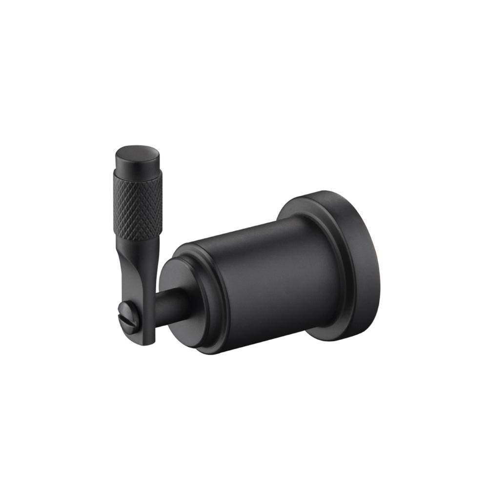 Isenberg By Flusso - Brass Bathroom Towel / Robe Hook - Matte Black