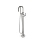 Isenberg By Flusso - Freestanding Floor Mount Bathtub / Tub Filler With Hand Shower - Brushed Nickel PVD