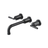 Isenberg By Flusso - Trim For Two Handle Wall Mounted Tub Filler - Matte Black