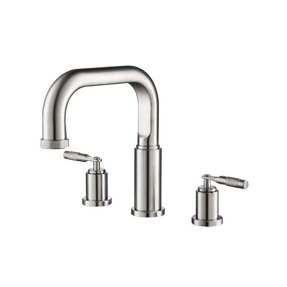 Isenberg By Flusso - 3 Hole Deck Mount Roman Tub Faucet - Brushed Nickel PVD