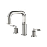 Isenberg By Flusso - 3 Hole Deck Mount Roman Tub Faucet - Brushed Nickel PVD