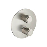 Isenberg By Flusso - 3/4 '' Thermostatic Valve & Trim - With 2-Way Diverter - 2 Output - Brushed Nickel PVD