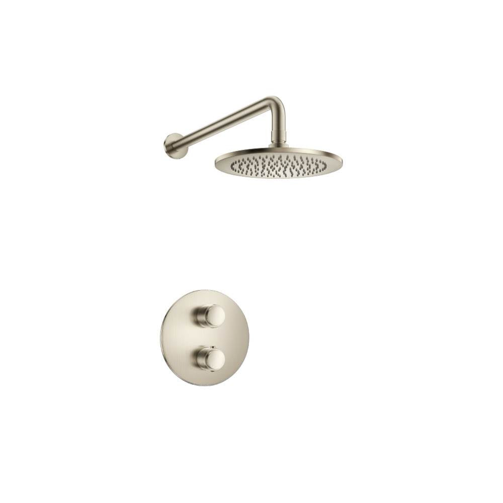 Isenberg By Flusso - Single Output Shower Set With Shower Head And Arm - Brushed Nickel PVD