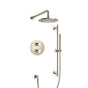 Isenberg By Flusso - Two Output Shower Set With Shower Head, Hand Held And Slide Bar - Brushed Nickel PVD