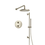 Isenberg By Flusso - Two Output Shower Set With Shower Head, Hand Held And Slide Bar - Brushed Nickel PVD