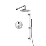 Isenberg By Flusso - Two Output Shower Set With Shower Head, Hand Held And Slide Bar - Chrome