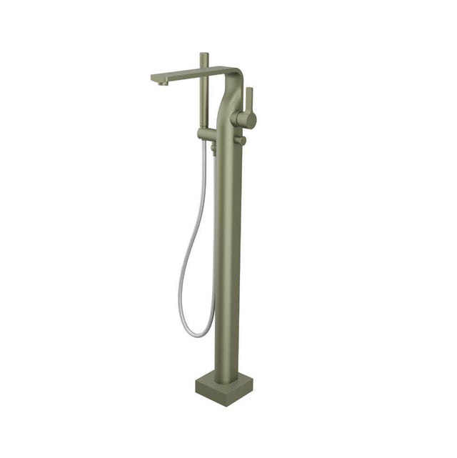Isenberg By Flusso - Freestanding Floor Mount Bathtub / Tub Filler With Hand Shower - Army Green