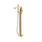 Isenberg By Flusso - Freestanding Floor Mount Bathtub / Tub Filler With Hand Shower - Brushed Bronze Pvd