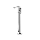 Isenberg By Flusso - Freestanding Floor Mount Bathtub / Tub Filler With Hand Shower - Polished Nickel PVD