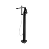 Isenberg By Flusso - Freestanding Floor Mount Bathtub / Tub Filler With Hand Shower - Gloss Black