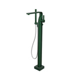 Isenberg By Flusso - Freestanding Floor Mount Bathtub / Tub Filler With Hand Shower - Leaf Green
