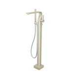 Isenberg By Flusso - Freestanding Floor Mount Bathtub / Tub Filler With Hand Shower - Light Tan