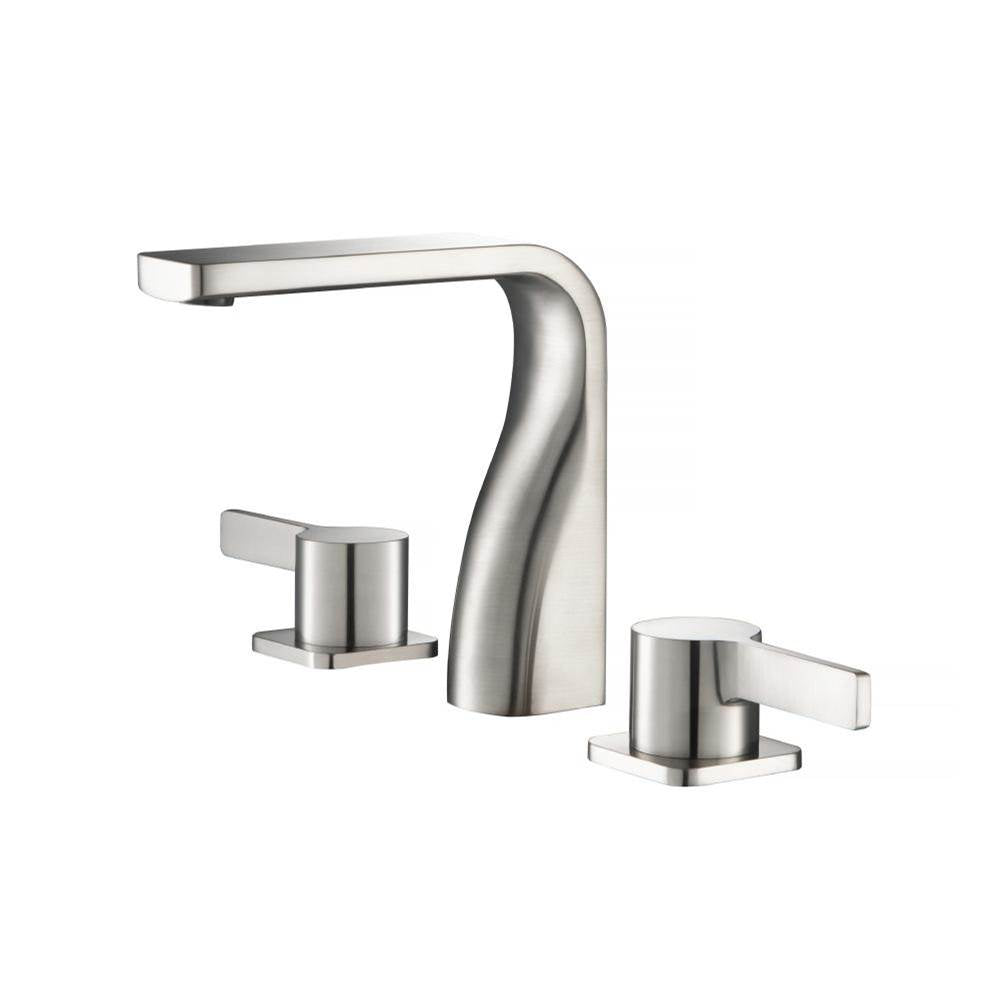 Isenberg By Flusso - Three Hole 8'' Widespread Two Handle Bathroom Faucet - Brushed Nickel PVD
