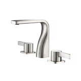 Isenberg By Flusso - Three Hole 8'' Widespread Two Handle Bathroom Faucet - Brushed Nickel PVD