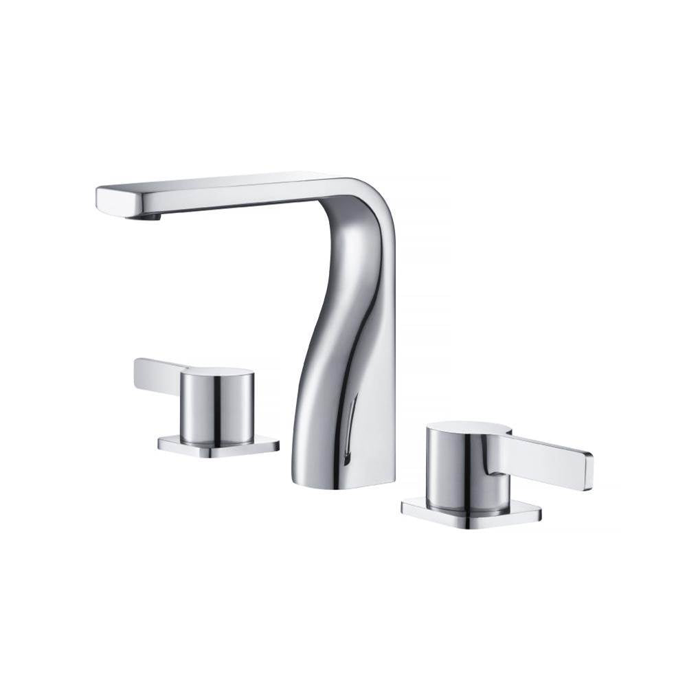 Isenberg By Flusso - Three Hole 8'' Widespread Two Handle Bathroom Faucet - Chrome