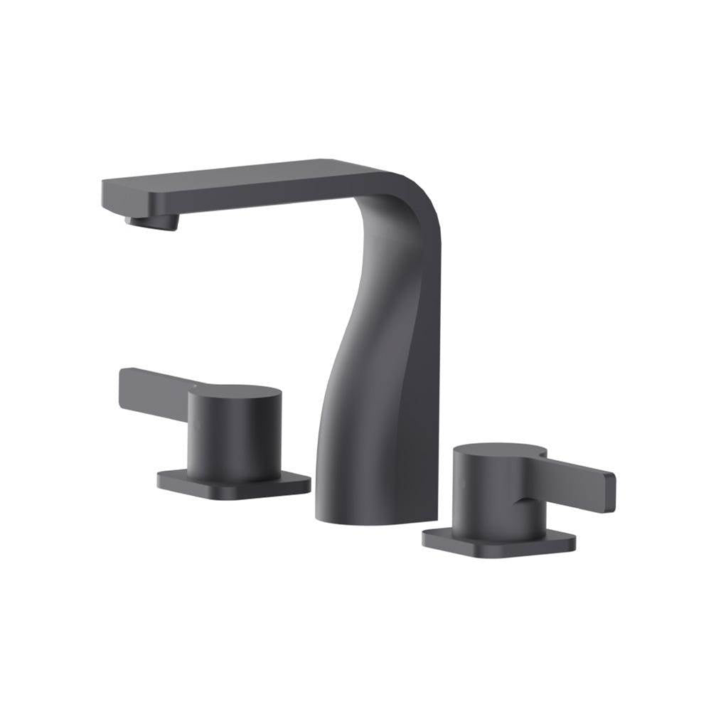 Isenberg By Flusso - Three Hole 8'' Widespread Two Handle Bathroom Faucet - Dark Grey